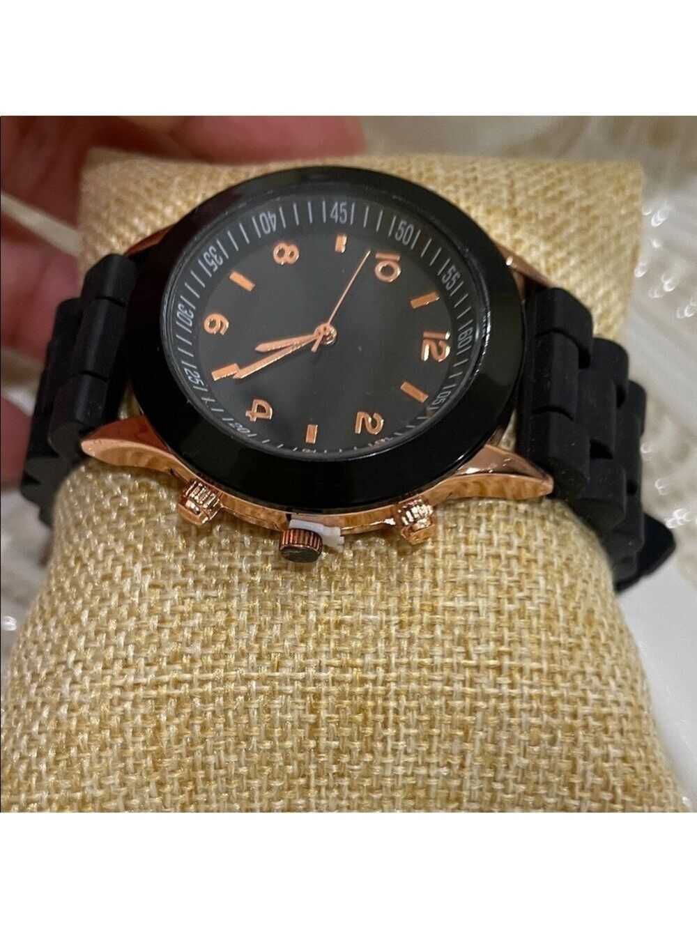 Unisex Black and Rose Gold Watch New without box - Picture 2 of 6